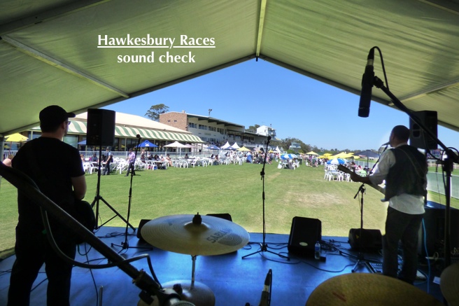 Sound check at the Hawkesbury Races corporate function